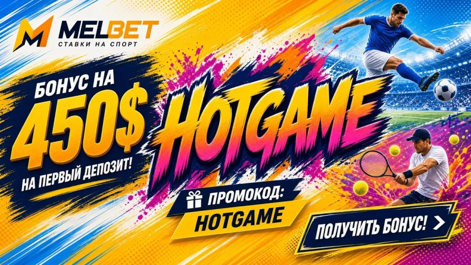 MELBET: как получить бонус +450$ на первый депозит по промокоду HOTGAME